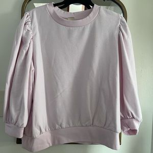 H&M Light pink puff sleeve sweatshirt